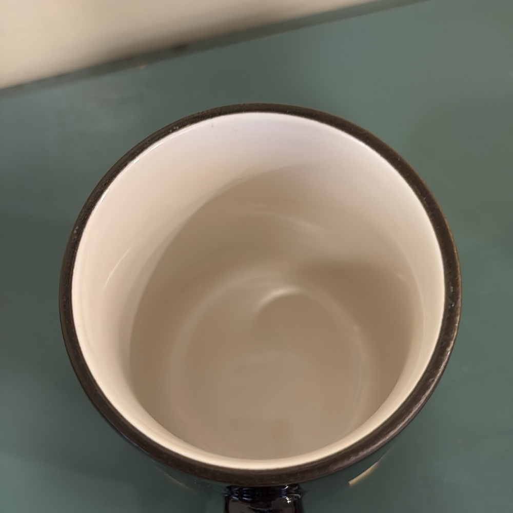 Otagiri Black Ceramic Mug with Hand-Painted Gold-Accented Owl Trio - Picture 5 of 8
